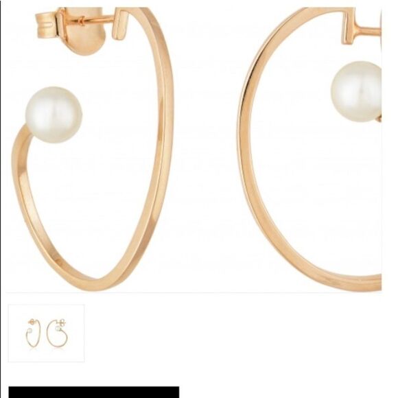 Swarovski authentic pearl rose gold plated earring - Picture 2 of 5